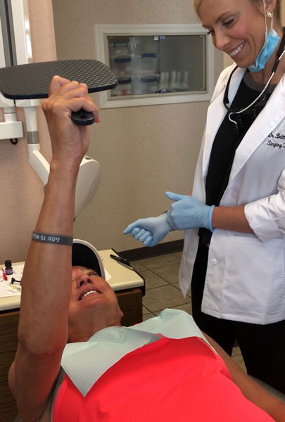 Dr. Westerman with a patient at Singing River Dentistry in Florence, AL