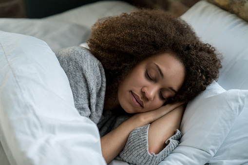 woman sleeping peacefully